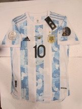 Lionel Messi Argentina Copa America Final Match Slim Home Soccer Jersey 2020-21 - £96.23 GBP