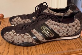 Coach Shoes Womens 8B Remonna Sneakers Brown Fabric Round Toe Lace Up Lo... - €24,93 EUR