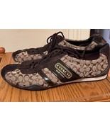 Coach Shoes Womens 8B Remonna Sneakers Brown Fabric Round Toe Lace Up Lo... - €24,93 EUR