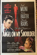Claude Rains,Paul Muni (Angel On My Shoulder) 1946 One Sheet Movie Poster - £633.08 GBP