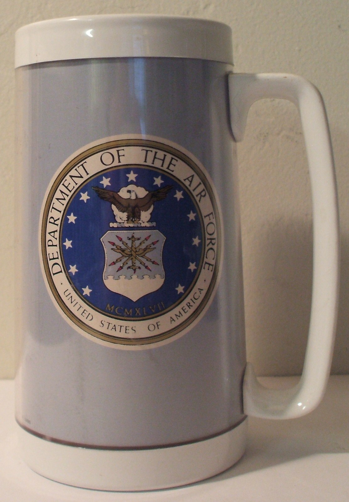 USAF US Air Force plastic coffee mug/cold drink mug Dept. of USAF logo - $15.00