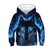 4-14 Year 3D Print  Girls And Boys Hoodies Teenagers Oversized Spring Autumn Swe - £55.13 GBP