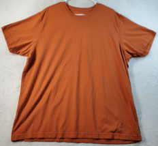 Eddie Bauer T Shirt Unisex Size 2XL Orange Knit Cotton Short Sleeve Round Neck - £6.74 GBP