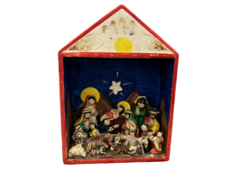 Nativity Box Latin America Christmas Folkart Vintage 6 In x 4.25 In x 1.... - £31.24 GBP