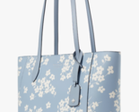 Kate Spade Dana Sweet Flora Tote Blue Saffiano KE386 Bag Charm NWT $359 ... - $128.69