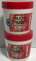 Garnier Fructis Color Vibrancy 1 Minute Hair Mask 2 Bottles - £11.82 GBP