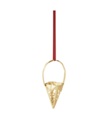 2022 Georg Jensen Christmas Holiday Ornament Cone Gold - New - $33.83 CAD