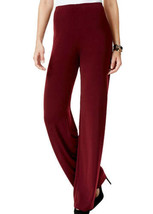 Alfani Womens Maroon Knit Wide-Leg Pants Color Maroon Size 14P - $84.15