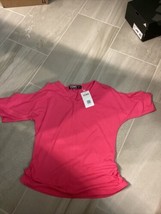 Voins Dark Pink Holed Sleeve Blouse Womens Size M 10-12 - $14.85