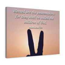  Blessed Are The Peacemakers Matthew 5:9 Bible Verse Canvas Chri - £60.74 GBP+