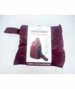 FITKICKS Hideaway Packable Sling Burgundy Lightweight Water Resistant Cr... - $26.47 CAD