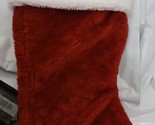 Holiday Time Red &amp; White 16” Christmas Stocking Faux Fur Trim - $8.66