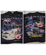 1993 Mark Martin 6 Blast Off All Over Print Black T Shirt Nascar Track G... - $137.57