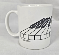 Vintage Piano Keys White Coffee Mug Albert Elovitz Inc USA 1987 - $14.95