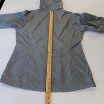 Columbia Jacket Women's Small Gray Hooded Lightweight Lined Full Zip Windbreaker image 7