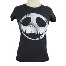 Nightmare Before Christmas Womens T-Shirt Small Crew Black Jack Skelling... - £11.00 GBP