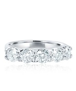 1.70 CT Round Cut 5 Stone U-Shape Prong Set Diamond Wedding Band 14k Whi... - £2,011.33 GBP