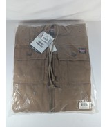 Wrangler Workwear Mens Size Large Hooded Work Vest Canvas Duck Brown Tan... - $54.69 CAD