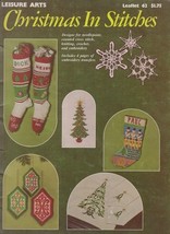 Leisure Arts Christmas In Stitches Pattern Leaflet #62, 1975 - $5.39 CAD