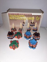 ACCENTS UNLIMITED THANKSGIVING MINI CANDLEHOLDERS ! WEE CRAFTS ! #21687 ... - $30.00