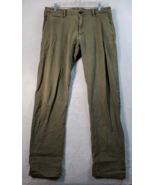 Diesel Pants Womens Size 33 Green Cotton Slash Pockets Flat Front Straig... - $21.16