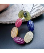 7pc Ultra Gorgeous AAAAA Shimmering Polished Multi-Color Carved Sapphire... - €59,93 EUR