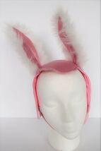 Build a Bear Workshop Bunny Rabbit Ears Pink &amp; White Visor Clothing Acce... - $14.99
