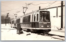 RPPC Mbta Streetcar Trolley 3416 Park Street Boston Ma Unp Cartolina F17 - £21.24 GBP