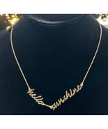 Kate Spade Hello Sunshine Necklace Gold Tone New York 14 Inch Script Wri... - £30.05 GBP