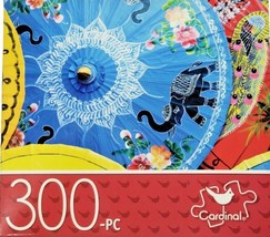 CARDINAL 300 Piece Puzzle 14&quot; x 11&quot; Paper Parasols Hard/Small Pieces New - £7.48 GBP