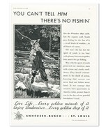 Print Ad Anheuser-Busch St. Louis There&#39;s No Fishin&#39; Vintage 1938 Advert... - €10,52 EUR