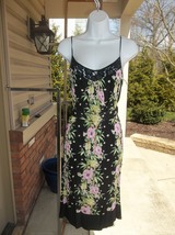 NWT FRENCH CONNECTION BLACK FLORAL SUNDRESS 14 - £39.10 GBP