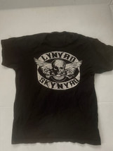 Lynyrd Skynyrd Black Vtg Shirt Size M Short Sleeve Mens Skull Wheel - £18.70 GBP