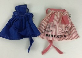 Barbie Fashion Doll Babysitter Apron What&#39;s Cookin Blue Apron Vintage 19... - £21.07 GBP