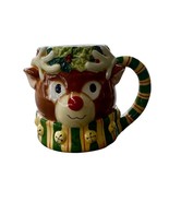 Susan Winget XL Coffee Mug Certified International Red Nose Reindeer Chr... - $207.70 MXN