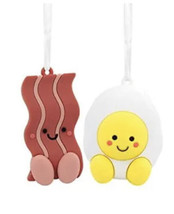 Hallmark Better Together Bacon and Eggs Magnetic Christmas Ornaments Set of 2 - £13.56 GBP