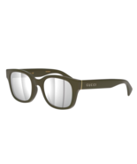 NEW GUCCI GG1139S 002 POLISHED OLIVE-GOLD/SILVER MIRROR LENSES SUNGLASSE... - £147.58 GBP