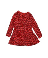 Kate Spade New York cheetah print drop waist ruffle dress Sz 14 Red - £55.11 GBP