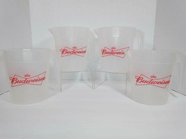 7” Budweiser Beer Plastic Pitchers Budweiser Lot of 4 - £15.88 GBP