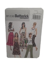 Butterick B5330 Sewing Pattern Ruffle Skirt Capri Pants Size 16-24 Uncut - £8.33 GBP