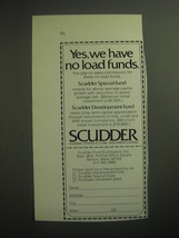 1974 Scudder Fund Distributors Ad - Yes, we have no load funds - £14.62 GBP