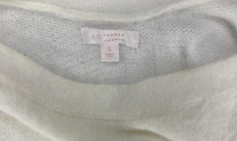 LC Lauren Conrad Sweater Women’s Sz L Super Soft Fuzzy White Bell Sleeve - $17.77