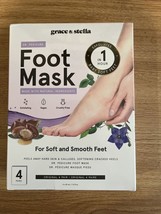 Grace &amp; Stella Dr. Pedicure  Foot Peeling Masks 4 Pairs Lavender NEW - £14.72 GBP