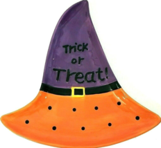 Halloween Witch&#39;s Hat Treat Dish 11.75&quot; x 11.5&quot; by Mode Imports NWT - £11.54 GBP