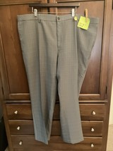 Haggar Men&#39;s 48x30 Big &amp; Tall Dress Pants Straight  Fit Flat Front Gray ... - $15.84