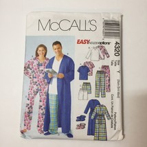 McCall&#39;s 4320 Size Xsm - Med Misses&#39; Men&#39;s Robe Tops Shorts Pants Slippers - £10.12 GBP