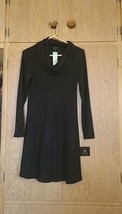 Fortune + Ivy Women&#39;s Size Small Elisha Cowl Neck Hacci Knit Dress Black NWT - £19.51 GBP