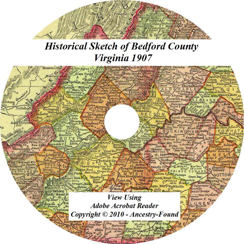 1907 History & Genealogy BEDFORD County Virginia VA