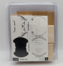 2007 Stampin&#39; Up! Wood Mounted Rubber Stamps Totally Tabs - 4 pc **NEW** - £7.63 GBP