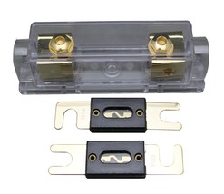 80A A4A Anl Fuse Holder Distribution Inline 0 4 8 Ga Gold Plated Free An... - £22.01 GBP